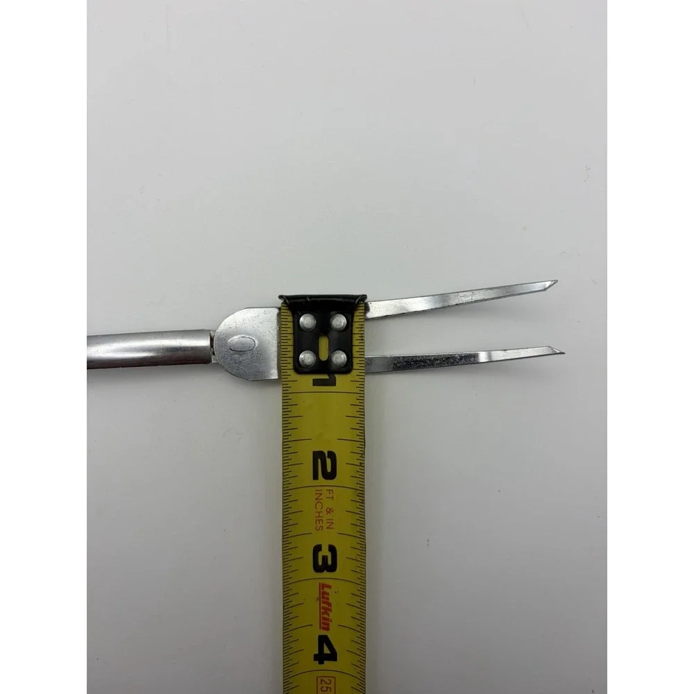 Ekco Chromium Plated Serving Fork White Plastic Handle 70's Orange Insert